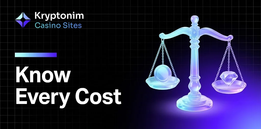 Fee breakdown for a Kryptonim casino deposit